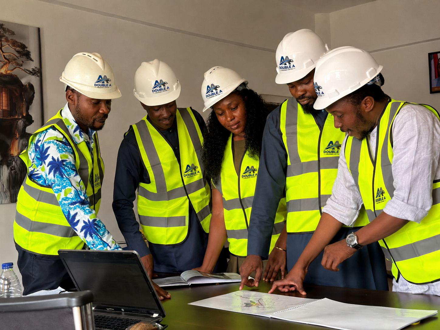 Logistics team coordinating cargo transport